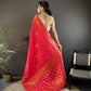 Joban Fashion Banarasi Hot Pink Woven Soft Silk Saree | Swadesiicart