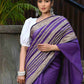 Beatitude Violet Cotton Handloom Saree