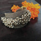 Mominos Fashion Oxidised Silver Plated Openable Bracelet