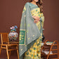 Shree Shyam Fashion Sajni Yellow Linen Cotton Saree