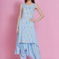 Women Republic Powder Blue Hand Embellished Kurta With Harem Pants | Swadesiicart