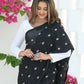 Beatitude Black Khadi Floral Embroidered Saree