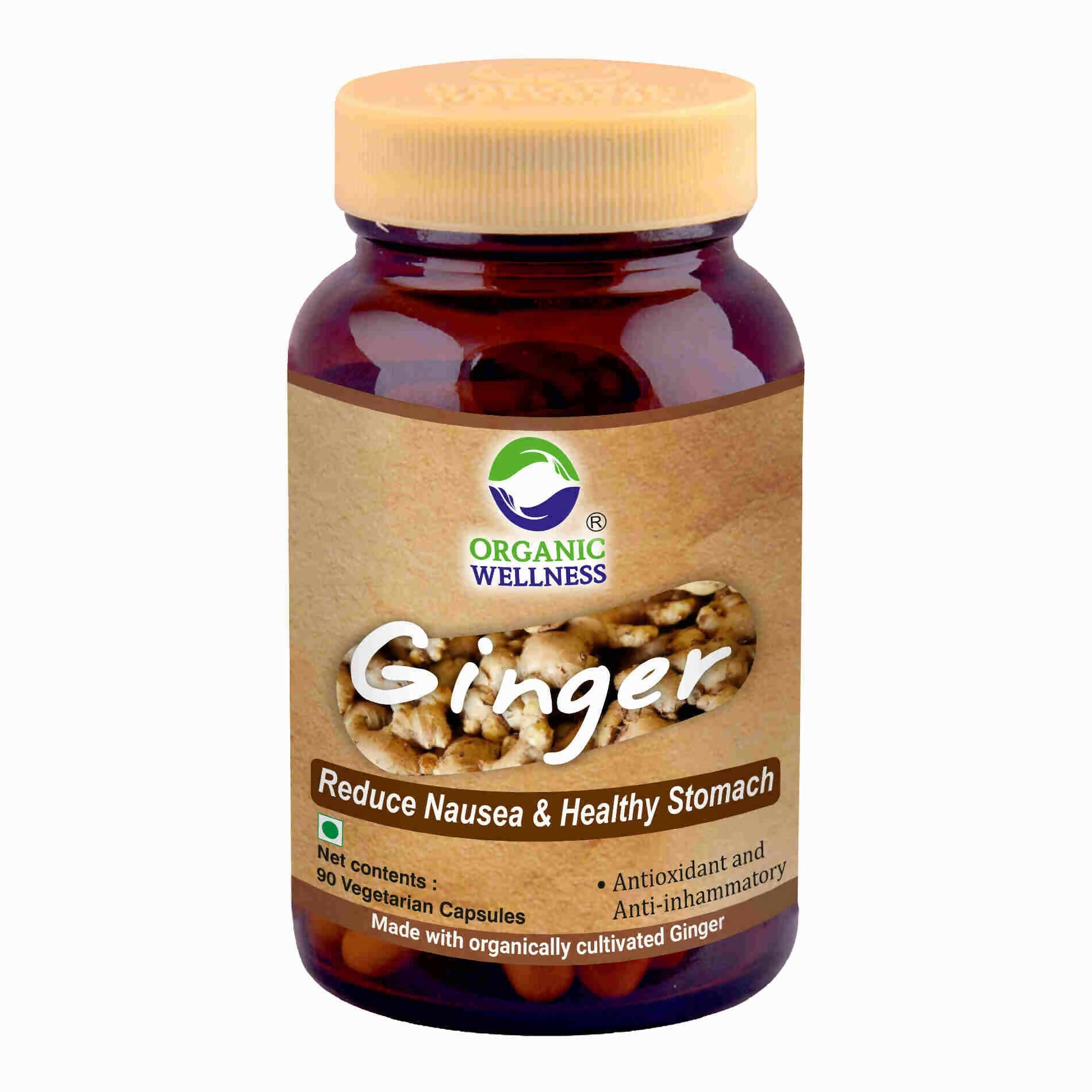 Organic Wellness Ginger Vegetarian Capsules - Organic Wellness Products Private Limited