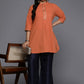 Ahalyaa Women's Traditional wear Tunic - Orange | Swadesiicart
