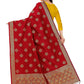 Mimosa Women's Banarasi Art Silk Floral Maroon Dupatta (Free Size) | Swadesiicart