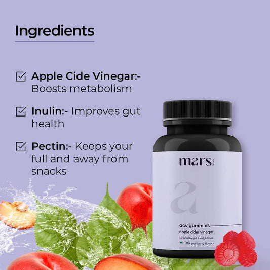 Mars By GHC Apple Cider Vinegar Gummies for Men - Swadesiicart
