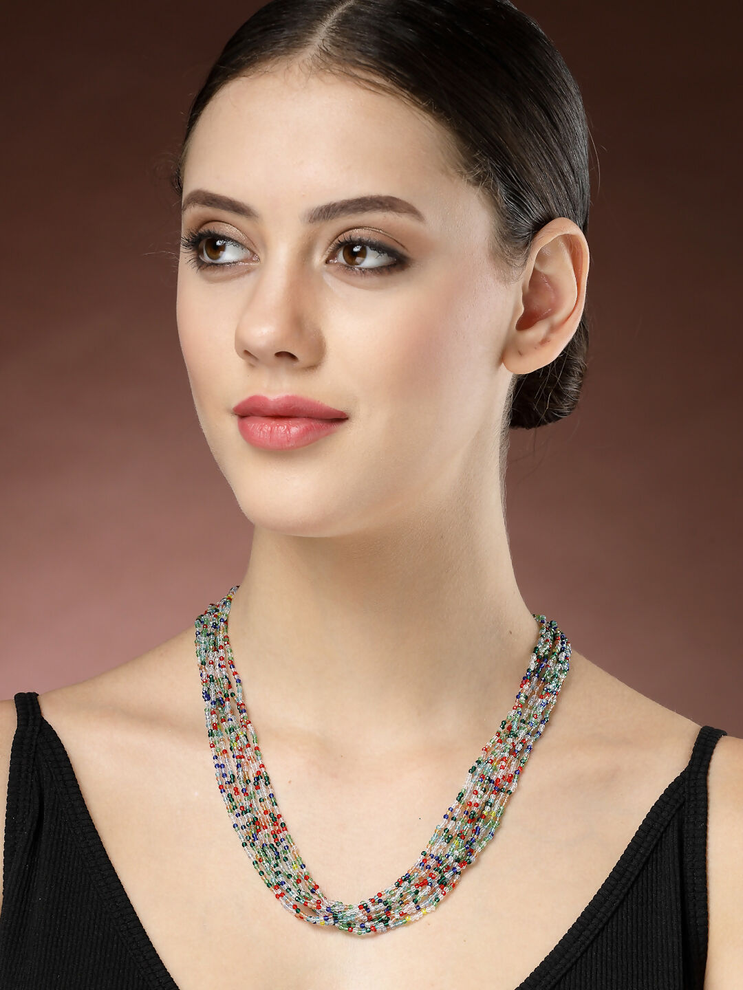 NVR Women's Multi-Coloured Handcrafted Necklace | Swadesiicart