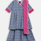 Ahalyaa Multi Crepe Printed Kids Kurta Sharara Set With Dupatta For Girls | Swadesiicart