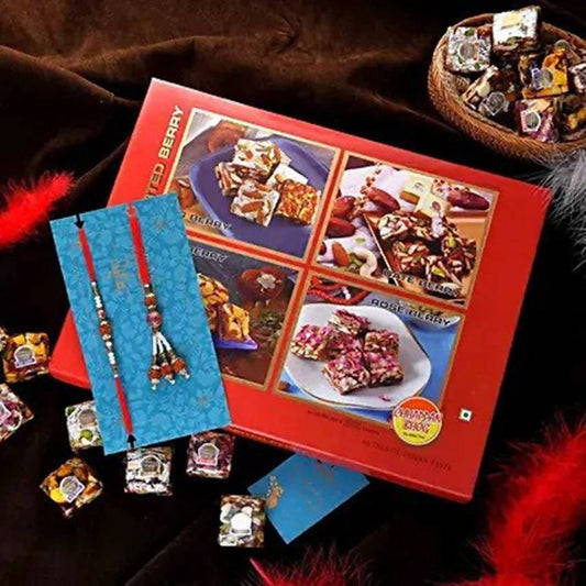 Ethnic Pearl Lumba Rakhi Set & Assorted Berry Bites | Swadesiicart