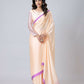 Vastranavya Peach Mandala Print Free Hand Ready to Wear Saree | Swadesiicart