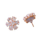 NVR Women Golden Cz Studded Studs Earrings | Swadesiicart