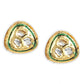 Gold-Toned Silver-Toned Contemporary Studs Earrings - Ruby Raang - Swadesiicart
