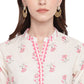 NOZ2TOZ Women White cotton kurta With palazzo & Dupatta (3 Pc Set) - Swadesiicart