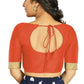 Aastha Fashion Women's Orange Art Silk Designer Traditional Readymade Blouse