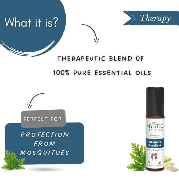 Mystiq Living Therapy Mosquito Repellent Roll On - Swadesiicart