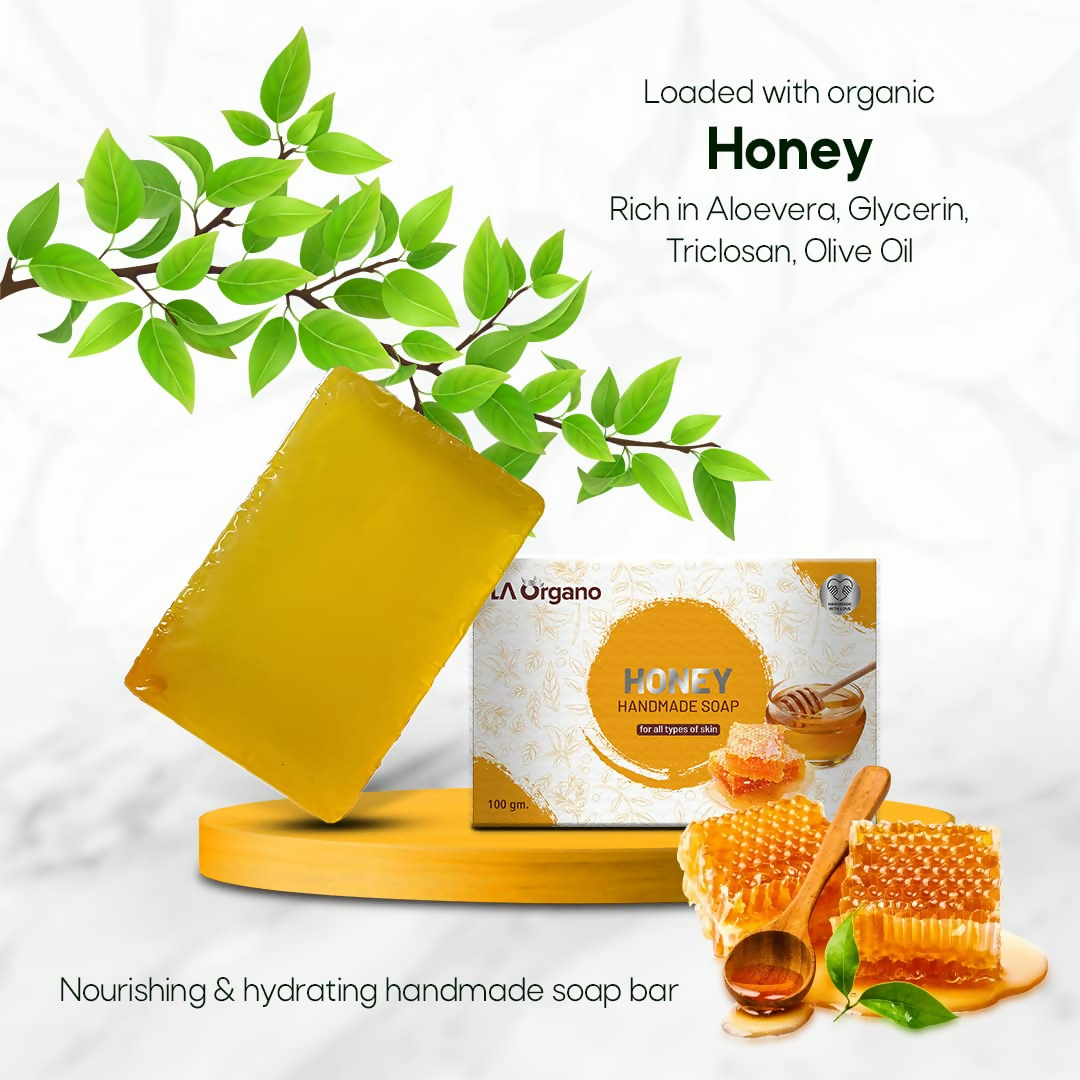 LA Organo Honey Handmade Natural Bath Soap | Swadesiicart