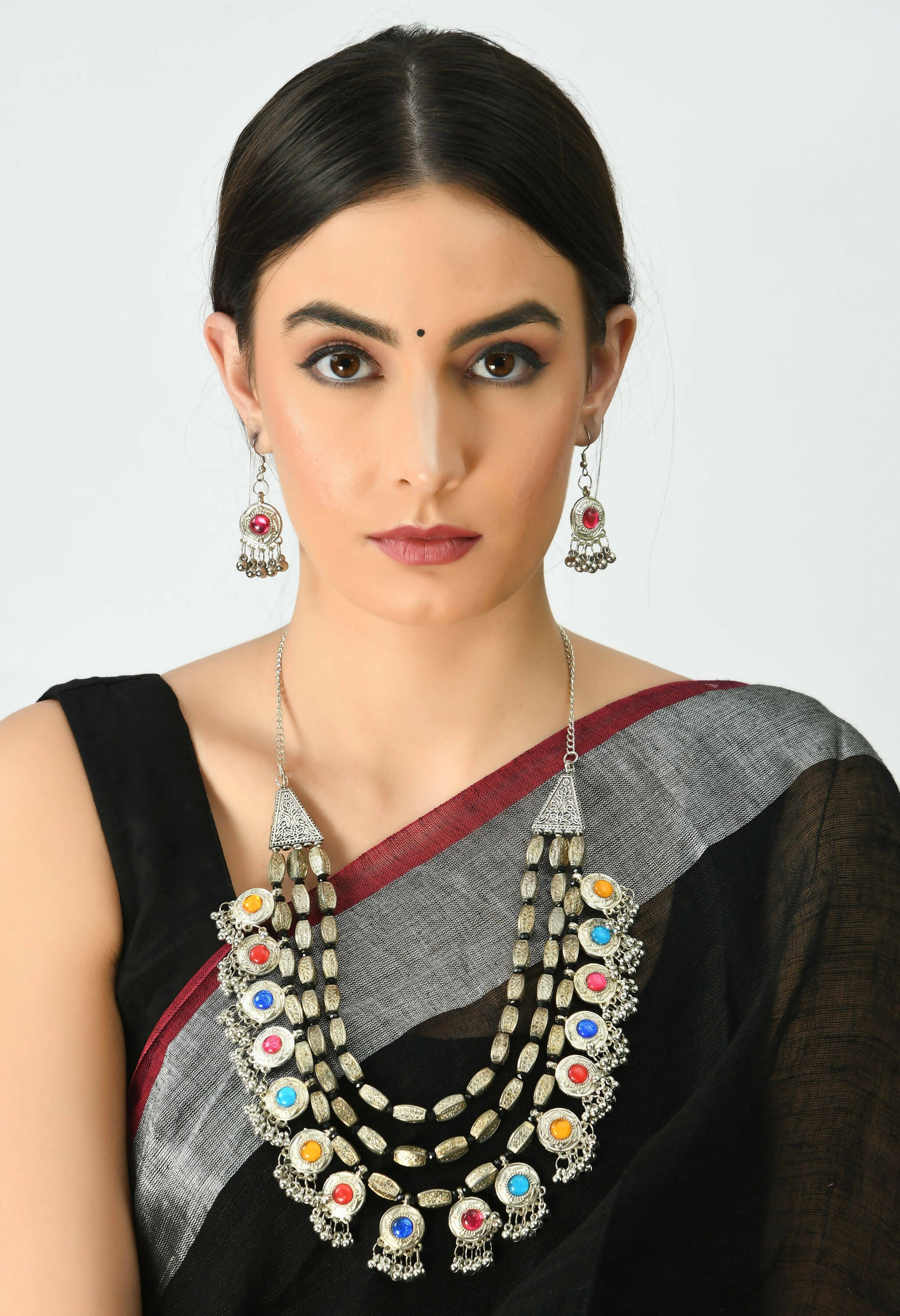 Mominos Fashion Johar Kamal Handicraft Finish Kundan Work Long Necklace For Women (Multi) | Swadesiicart