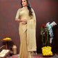 Lorenvalley Fashion Cream Cotton Woven Design with Zari Weaving Design Saree - Swadesiicart