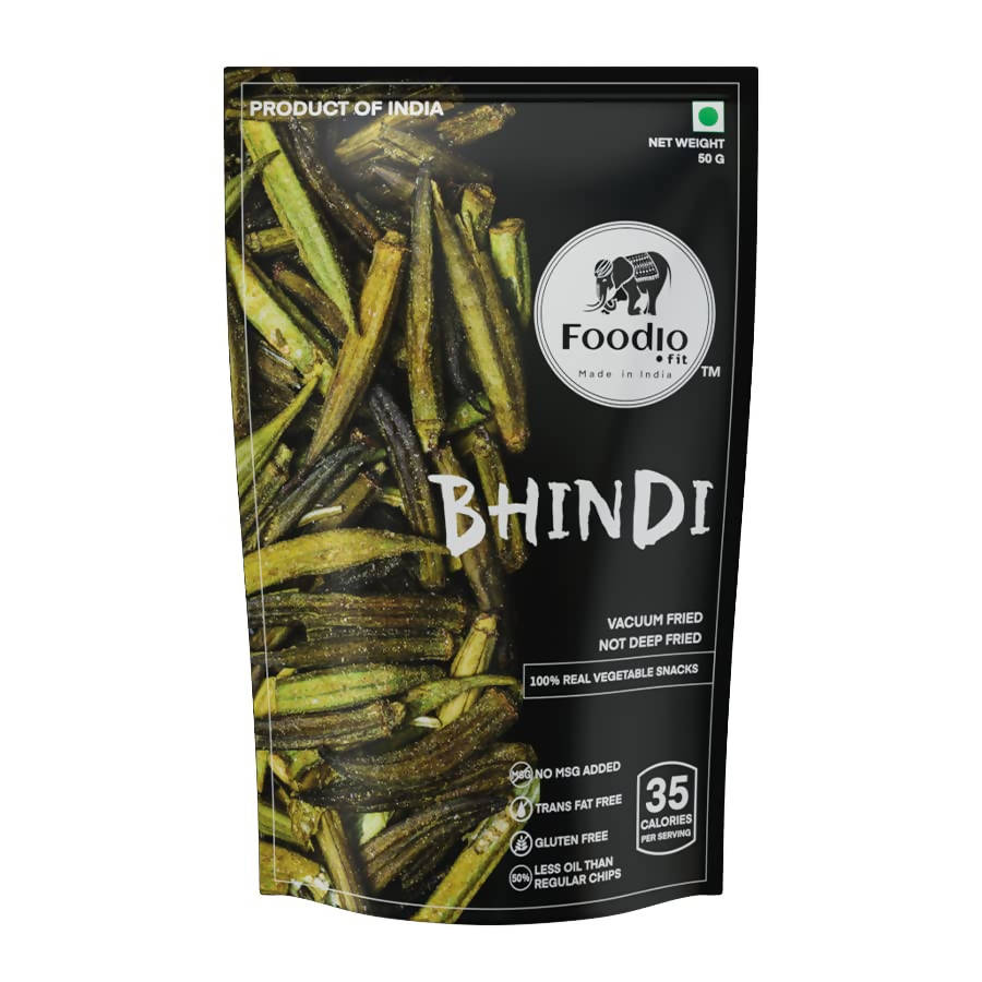 Foodio Bhindi Vacuum Fried Chips - Swadesiicart