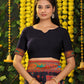 Shree Shyam Fashion Linen Cotton Navy Blue Saree
