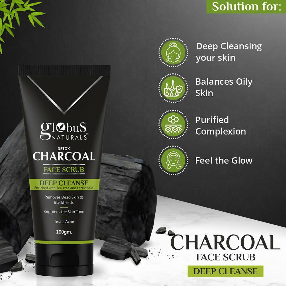 Globus Naturals Charcoal Scrub | Swadesiicart