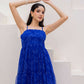 Aayaa Designer crape hand work Multi indo western - Blue