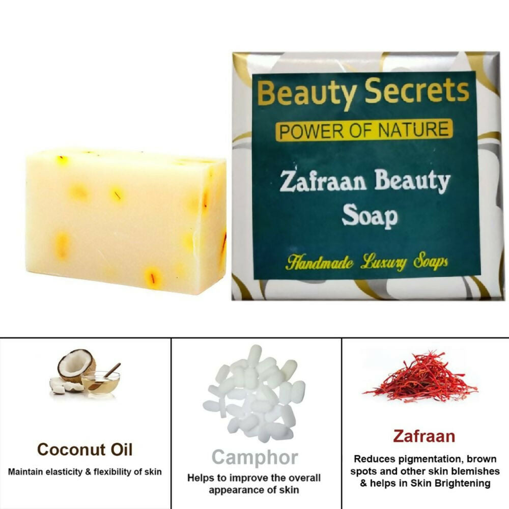 Beauty Secrets Cold Pressed Handmade Zafraan Crystal Glow Skin Whitening Soap | Swadesiicart