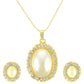 Gold-Polished Alloy Pearl Drop Pendant Set - The Pari | Swadesiicart