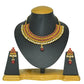 Gold-Polished Alloy Ruby Colour Stone Studded Choker Necklace Set - The Pari | Swadesiicart