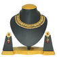 Gold-Polished Alloy Multi Stone Studded Choker Necklace Set - The Pari | Swadesiicart