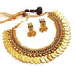 Gold-Polished Alloy Temple Jewellery Coin Choker Necklace - The Pari | Swadesiicart