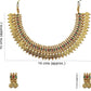 Gold-Polished Alloy Temple Jewellery Coin Choker Necklace - The Pari | Swadesiicart