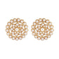 Gold-Polished Alloy Round Brooch Pearl Long Haar Necklace Set - The Pari - Swadesiicart
