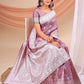 Shree Shyam Fashion Varnika Purple Linen Cotton Saree