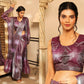 Lavender Tom Silk Plain Ready To Wear Saree With Stitched Blouse - Satiksha | Swadesiicart