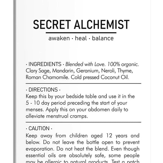 Secret Alchemist Balance Pre Menstrual Tension Reliever Oil | Swadesiicart