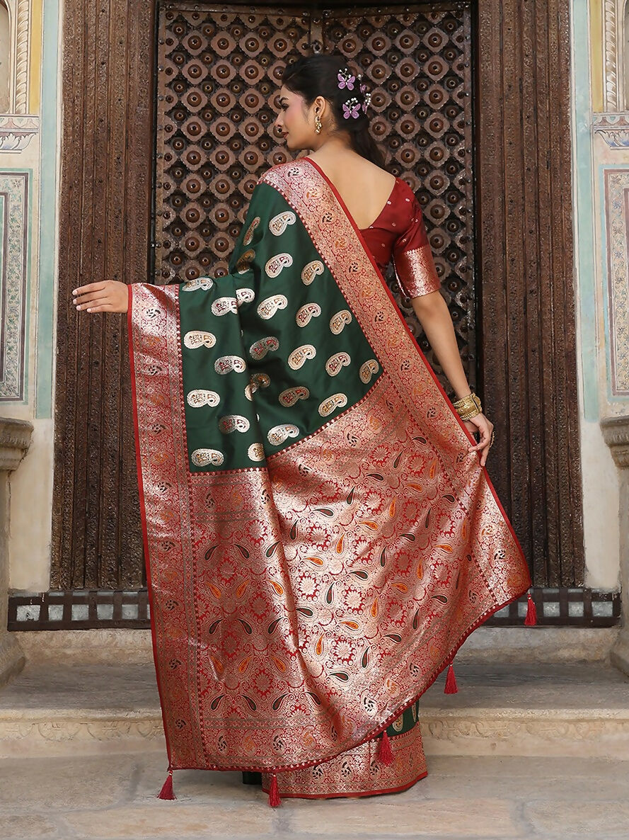 Shree Shyam Fashion Green Silk Saree