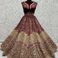 Jyoti Fashion Women's Maroon Velvet Fancy Dori & Sequins Multi Thread Embroidered with Diamond Work Wedding Lehenga Choli | Swadesiicart