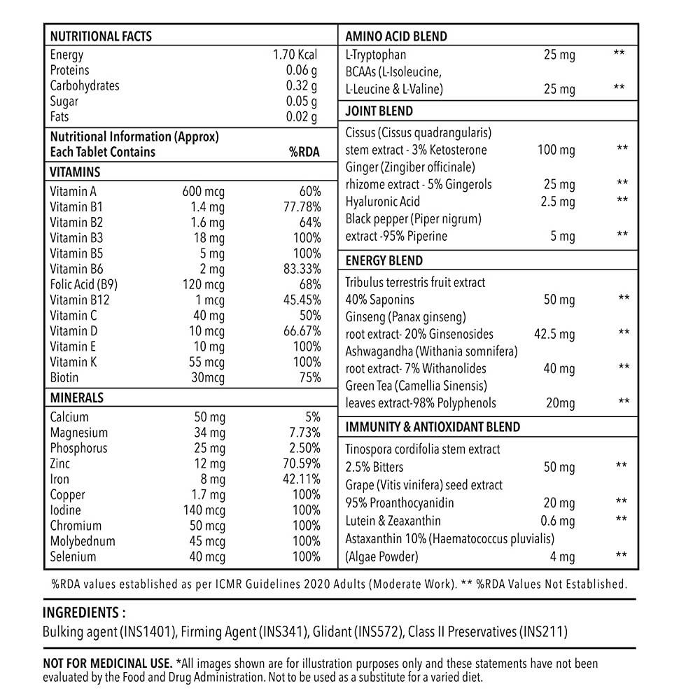 Zingavita Multivitamin Sports Tablets | Swadesiicart