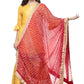 A R Silk Women's Silk Gota Work Red Fancy Dupatta