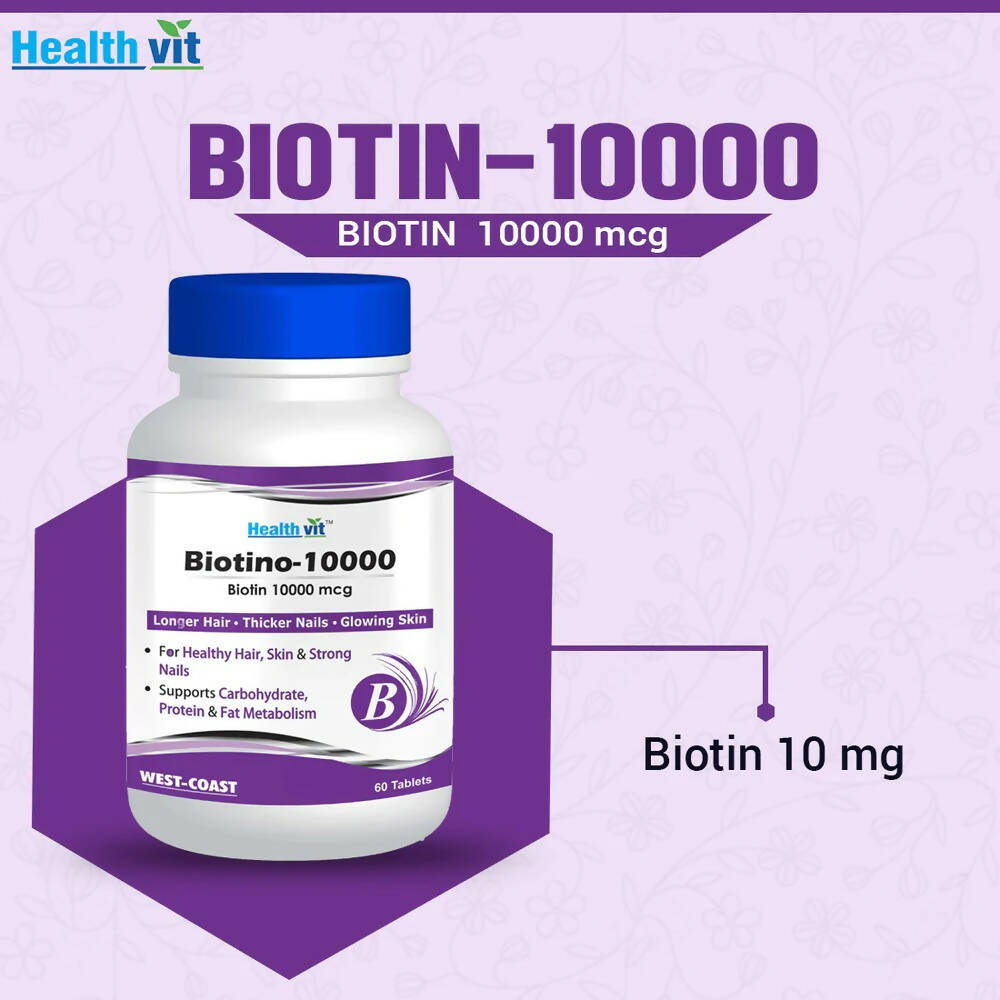 Healthvit Biotino-10000 Tablets - Swadesiicart