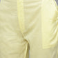 ADA Women Yellow & Olive Green Chikankari Floral Embroidered Sustainable Handloom Kurta with Trousers | Swadesiicart