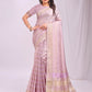 Shree Shyam Fashion Organza Light Pink Saree