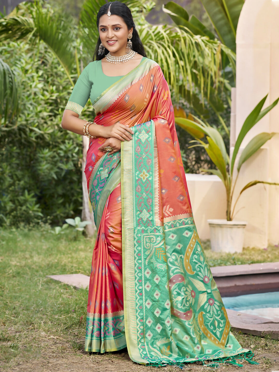 Shree Shyam Fashion Mustard Pochampally Silk Saree