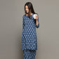 Breathables Blue Women Cotton Printed Loungewear Kurta And Pants Co-Ord Set I Night Wear | Butta Print