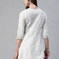 Kalini Floral Embroidered Chikankari Cotton Kurta | Swadesiicart