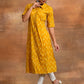 Aks Ethnic Motifs Printed Pure Cotton Straight Kurta