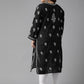 ADA Women Plus Size Black Floral Embroidered Chikankari Kurta | Swadesiicart