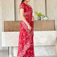 Tikhi Imli Floral Embroidered Chiffon Heavy Work Saree | Swadesiicart