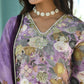 Vaasva Women's Purple Tissue Gota Embroidered Suit Set With Solid Pant And Embroidered Dupatta | Swadesiicart